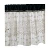 Half Window Velvet and Sheer Curtain  Cafe Curtain, 59" x 19.7"