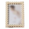 ABS Bead and Rhinestone Photo Frame, Rectangle, 7" x 5.2"