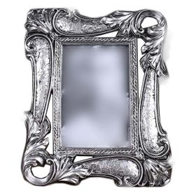 Retro Carved Photo Frame, 9" x 7.8", Silver