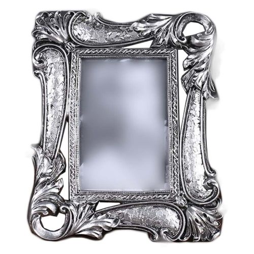 Retro Carved Photo Frame, 9" x 7.8", Silver
