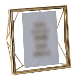 Geometric Glass Picture Frame, Gold