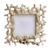 Coral Picture Frame, 7" x 7", Resin, Golden