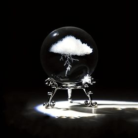 Thunder Cloud Crystal Ball Ornament, Round