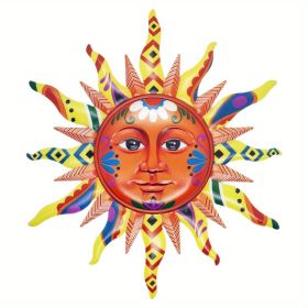 3D Sun Wall Hanging Art, Metal