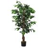 Artificial Ficus Silk Tree, 4 Ft. Tall