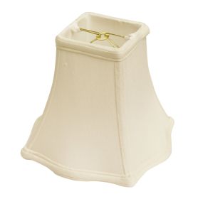 Slant Square Softback Lampshade with Bulb Clip, White