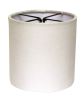 Drum Chandelier Lampshade with Double Flame Clip, Snow Linen, Set of 6