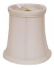 Slant Tissue Shantung Chandelier Lampshade with Flame Clip, White (Set of 6)