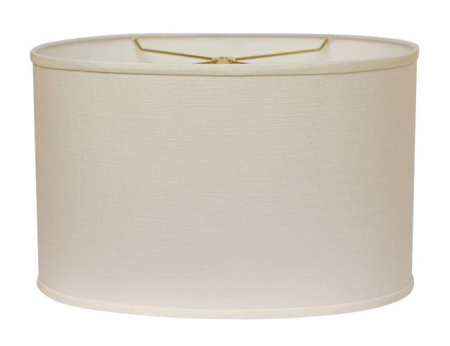 Slant Retro Oval Hardback Lampshade, White