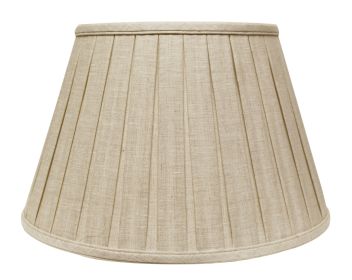 Slant Linen Box Pleat Softback Lampshade, Oatmeal