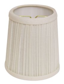 Slant Chandelier Lampshade with Flame Clip, Set of 6, White