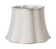 Slant Scallop Lampshade with Washer Fitter, Cream