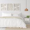 Coastal Rice Paper Wall Art in Shadowbox, 3-piece Set, 16" x 20", White Frame