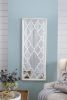 Design Paring Arabesque Pattern Mirror, 23.6" x 59.4", Distressed White