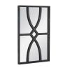 Rectangular Wooden Accent Wall Mirrors, Antique Black Frame, Set of 2, 16" x 23"