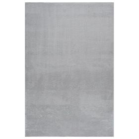 Shaggy Rug, 113.9" x 94.5", Polyester, Gray