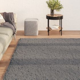 Soft Shaggy Area Rug, Washable, 63" x 90.6",  Anthracite