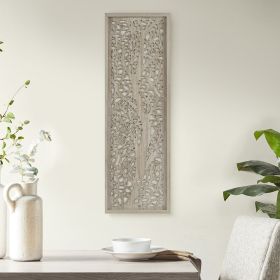 Laser Cut Fir Tree Framed Panel Wall Art, 12" x 36",