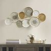 Geometric Metal Discs Wall Decor, Gold/Silver/White