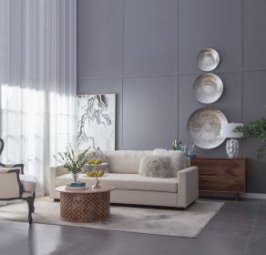Silver Textured Oversized Wall Discs, Set of 3
