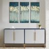 Gold Foil Abstract Canvas Wall Art, 15" x 35", Set of 3