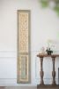 Wooden Rectangle Carved Decorative Wall Sculpture, 14" x 78.5"