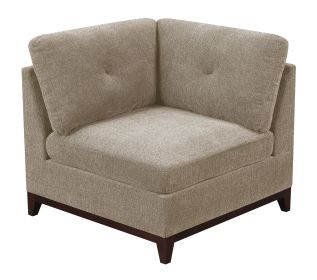 Modular Corner Wedge Sofa Chair, Camel