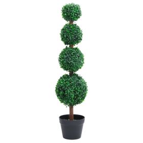 Artificial Ball Shaped Boxwood Topiary with Pot, 35.4" Tall