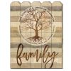 "Circle of Strength" Wall Art on Picket Fence, 16" x 20", Wood