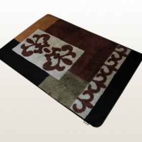 "Cozy Life" Luxury Home Rug by Naomi,  39.3" x  59", Cream and Brown