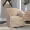 Swivel Barrel Accent Chair, Sand