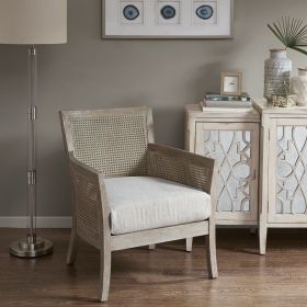 Diedra Cane Armchair with Fabric Seat
