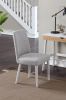 Taylor Chair With White Legs, Grey