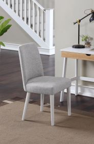 Taylor Chair With White Legs, Grey