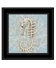 "Coral Seahorse II" Wall Art Print, 15" x 15", Black Frame