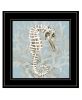 "Coral Seahorse I" Wall Art Print, 15" x 15", Black Frame