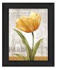 "Golden Flower" Wall Art Print, 15" x 19", Black Frame