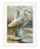 "Marsh Herons I" Wall Art Print, 15" x 19", White Frame