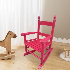 Wooden Children's Rocking Chair, Rose Red