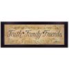 "Faith*Family*Friends" Wall Art Print, 20" x 8", Black Frame
