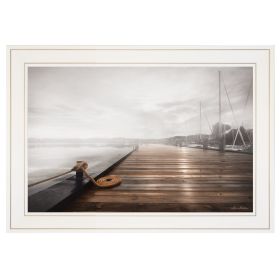 "Newport Dock I" Wall Art Print, 21" x 15", White Frame