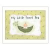 "My Little Sweet Pea" Wall Art Print, ady To Hang Framed Poster, White Frame