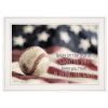 "Baseball - Playing the Game" Wall Art Print, 21" x 15", White Frame