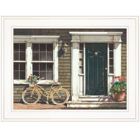 "Parked Out Front", Wall Art Print, 19" x 15", White Frame