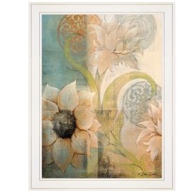 "Meandering Flowers I" Wall Art Print, 21" x 27", White Frame