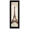 "Paris Panel" Wall Art Print, 8" x 23", Black Frame