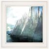 "Sailboat Marina I"  Wall Art Print, 15" x 15", White Frame