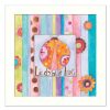 "Ladybug Hugs" Wall Art Print, 14" x 14", White Frame