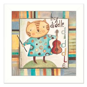 "Hey Diddle Diddle" Wall Art Print, 14" x 14", Multi-Colored Frame