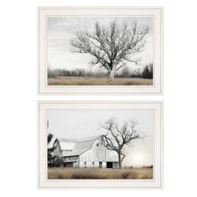 "Ohio Fields I" Wall Art Print, 21" x 15", 2-Piece Set, White Frame